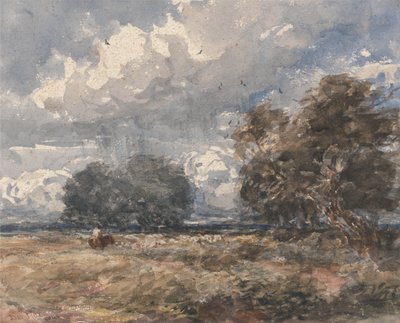 Garder le troupeau, jour venteux - David Cox